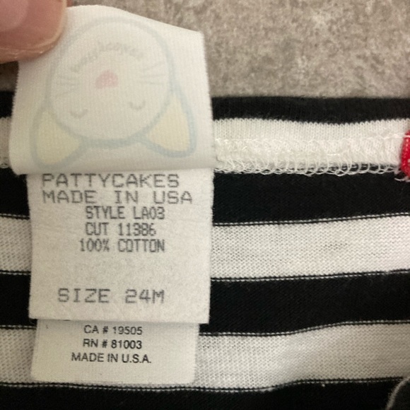 Vintage Patty Cakes Brand red & BLK Bloomer 24 mo - Picture 6 of 6